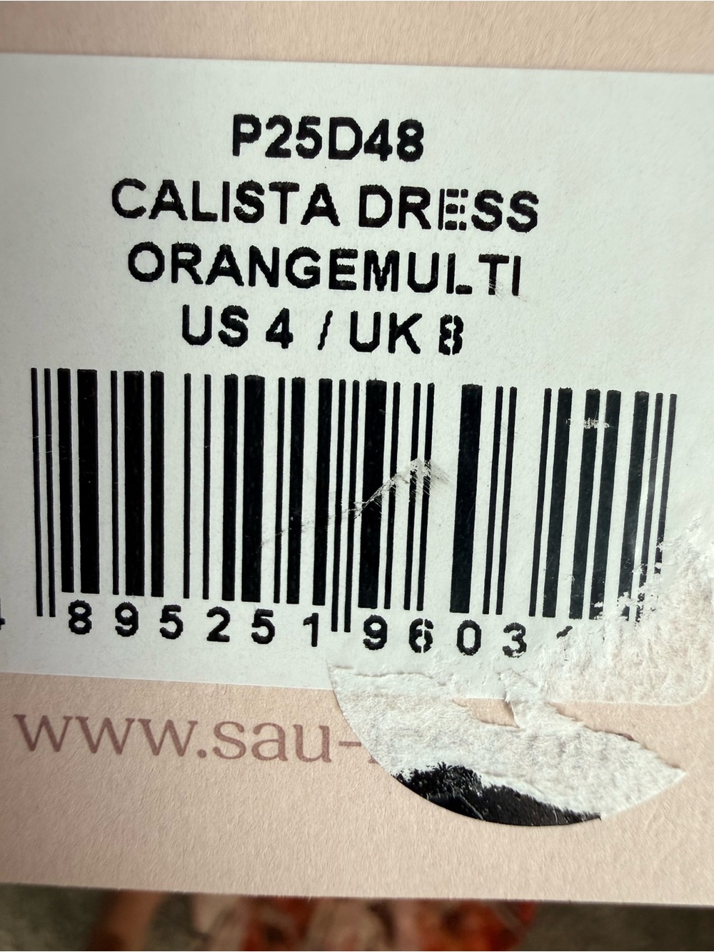 NWT Sau Lee Calista Maxi Long Chiffon Floral Dress Orange Plunge Size Women’s 4 - Picture 10 of 10